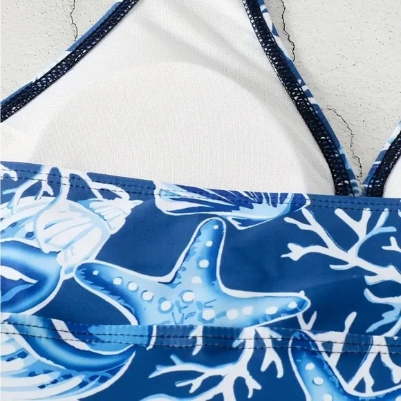 2 piece  tankini ocean print - Picture 12 of 13